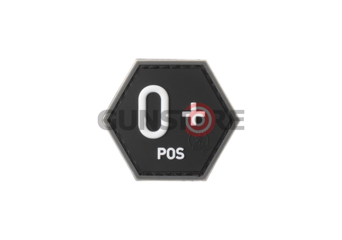 Bloodgroup Hexagon Rubber Patch 0 Pos