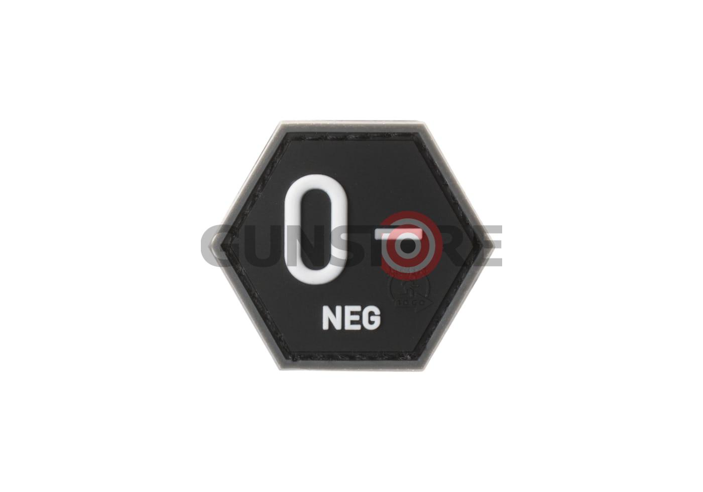 Bloodgroup Hexagon Rubber Patch 0 Neg