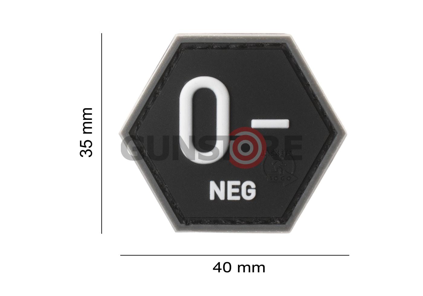 Fotografia: Bloodgroup Hexagon Rubber Patch 0 Neg