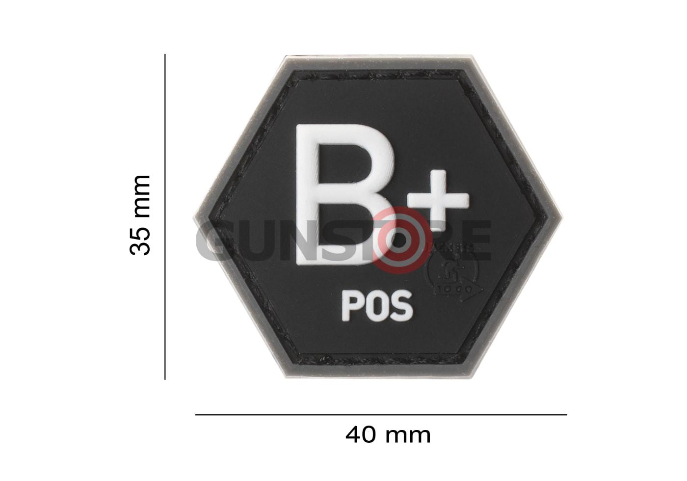 Fotografia: Bloodgroup Hexagon Rubber Patch B Pos