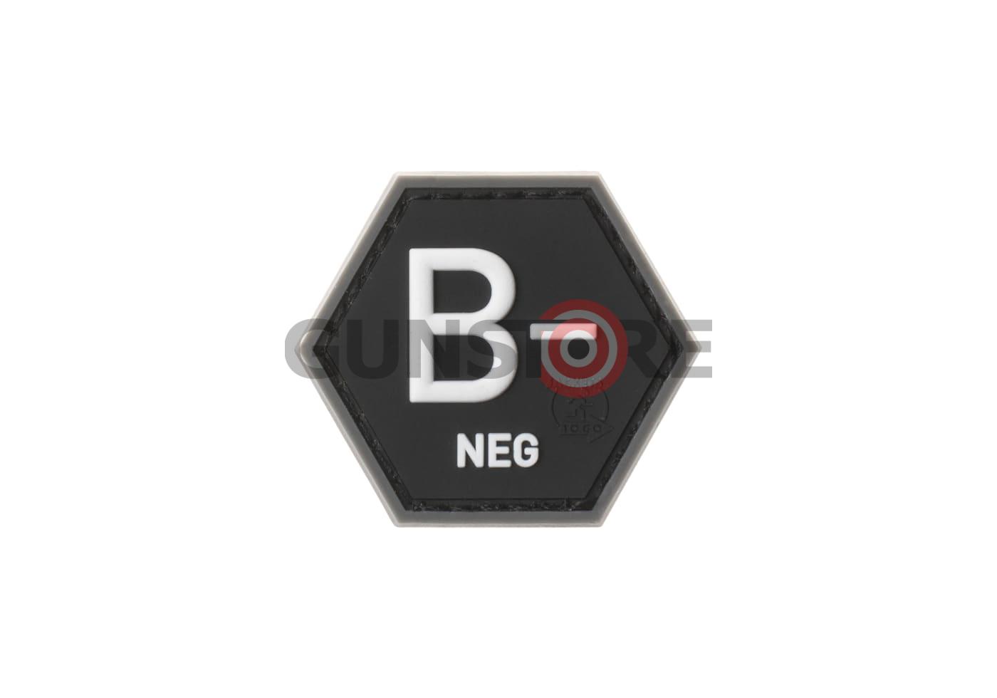 Bloodgroup Hexagon Rubber Patch B Neg