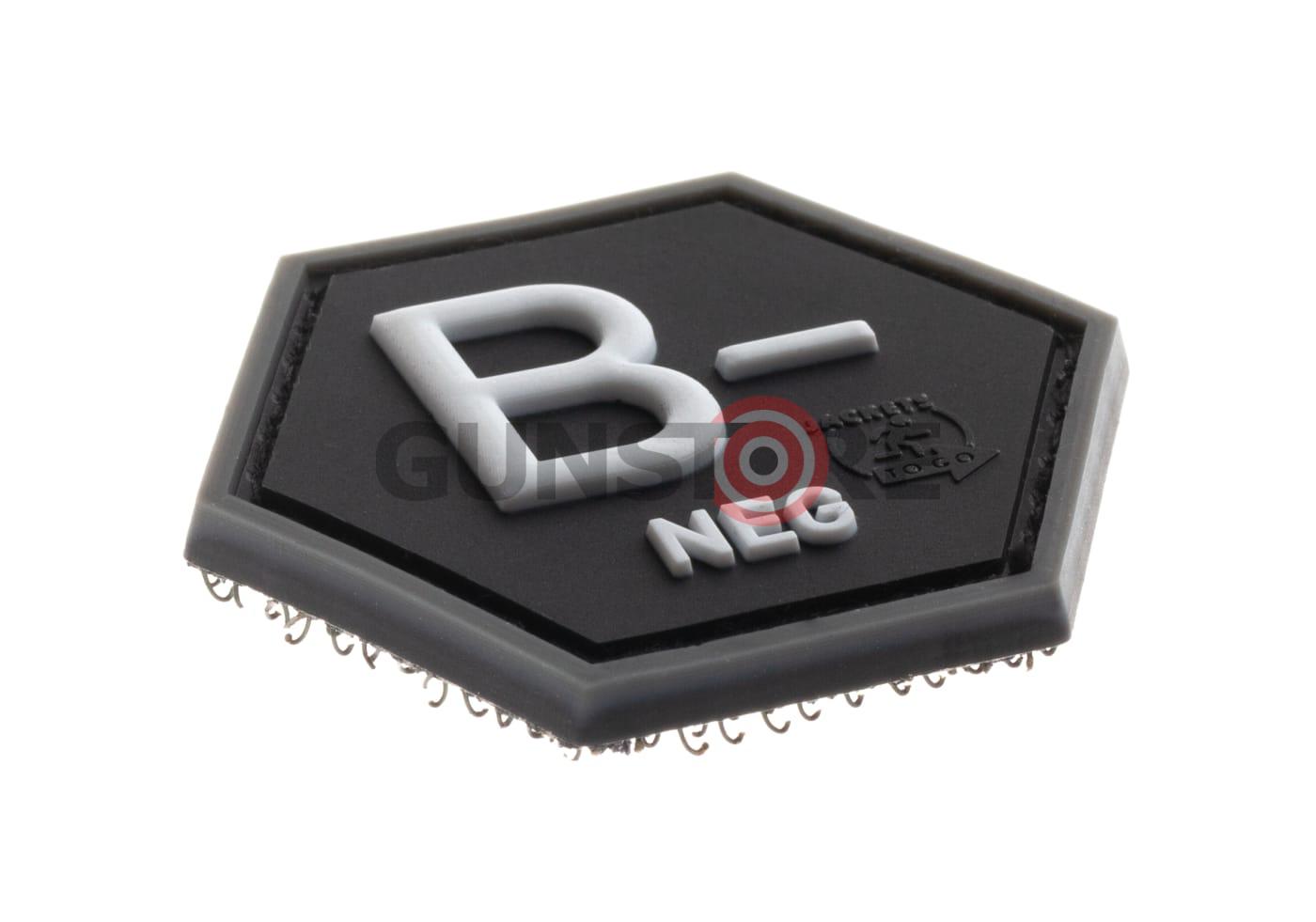 Fotografia: Bloodgroup Hexagon Rubber Patch B Neg