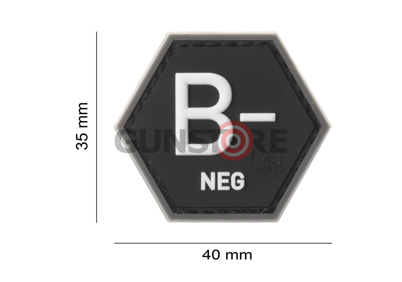 Fotografia: Bloodgroup Hexagon Rubber Patch B Neg