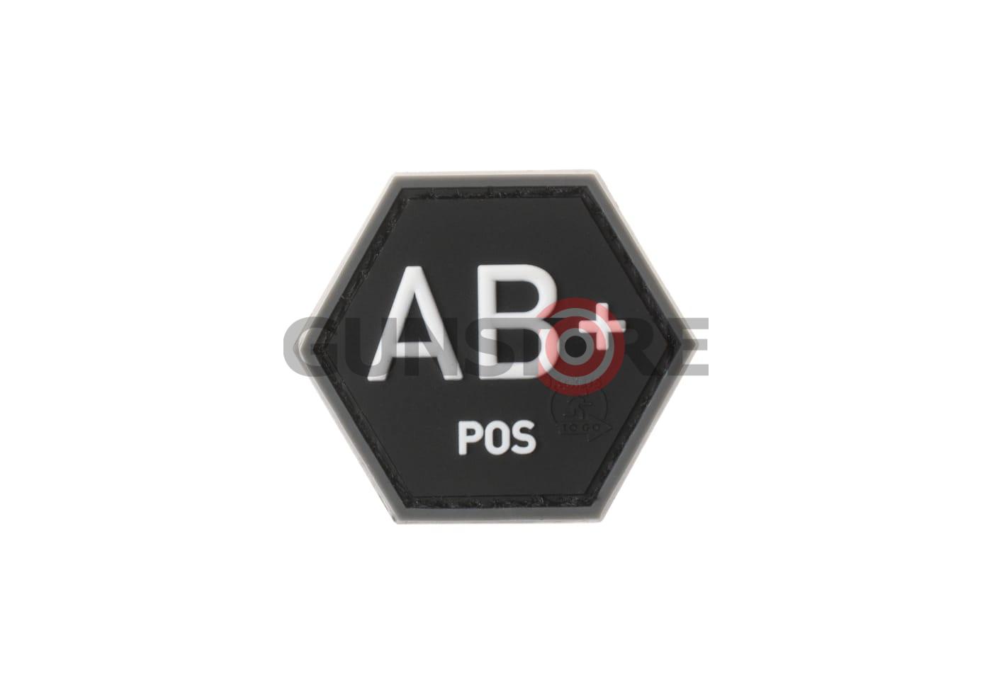 Bloodgroup Hexagon Rubber Patch AB Pos