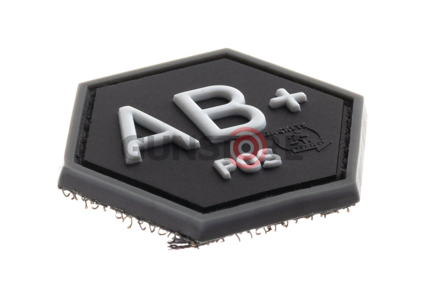 Fotografia: Bloodgroup Hexagon Rubber Patch AB Pos