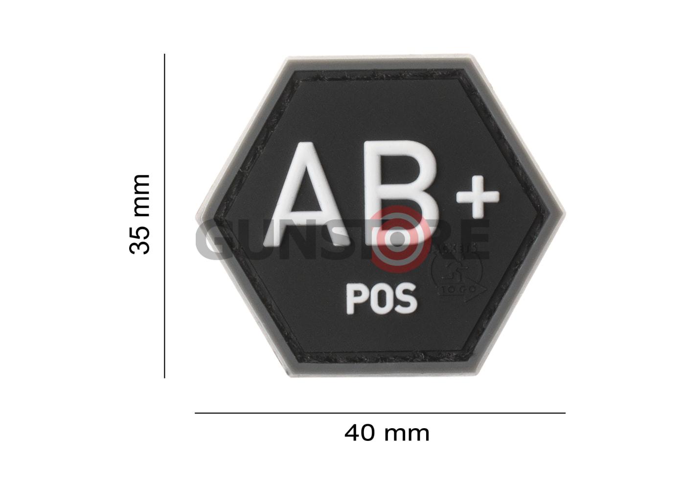 Fotografia: Bloodgroup Hexagon Rubber Patch AB Pos