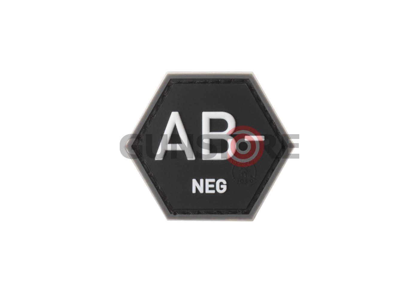 Bloodgroup Hexagon Rubber Patch AB Neg