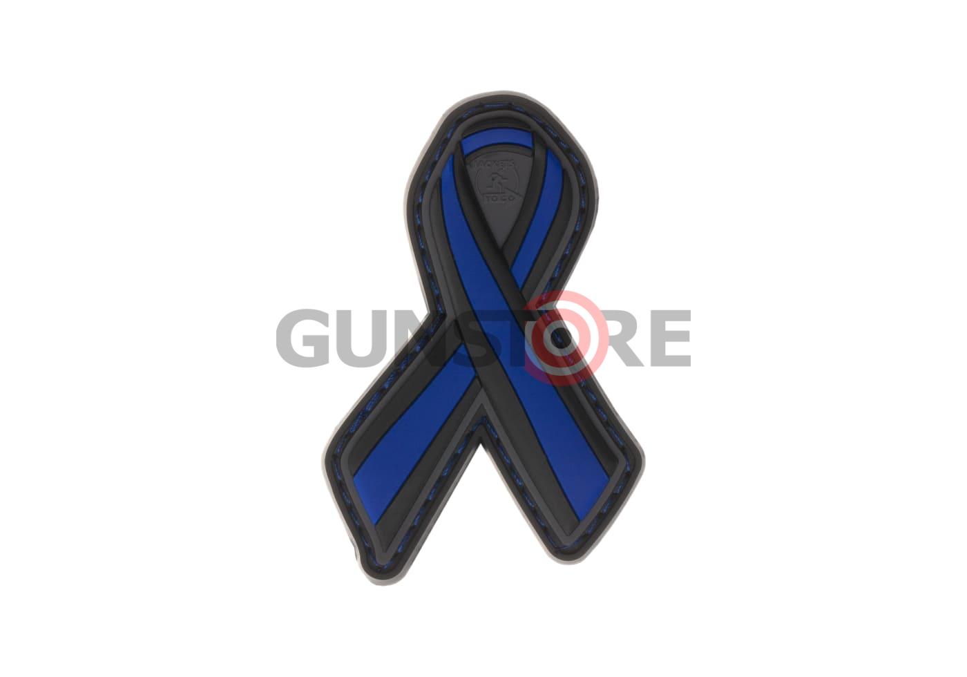Thin Blue Line Ribbon Rubber Patch