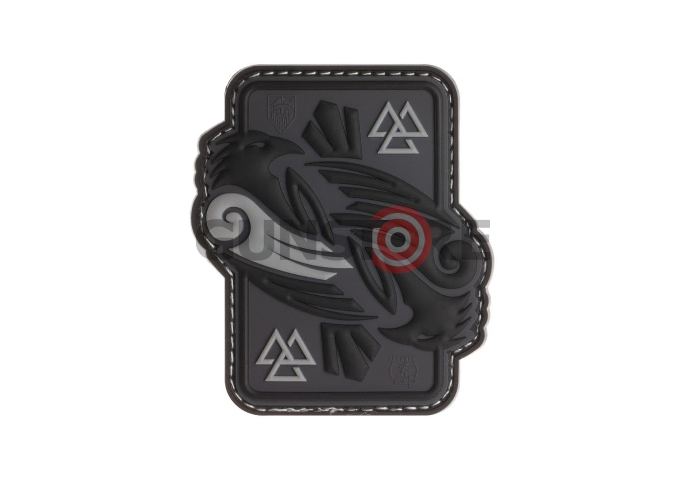 Odins Raven Rubber Patch Grey