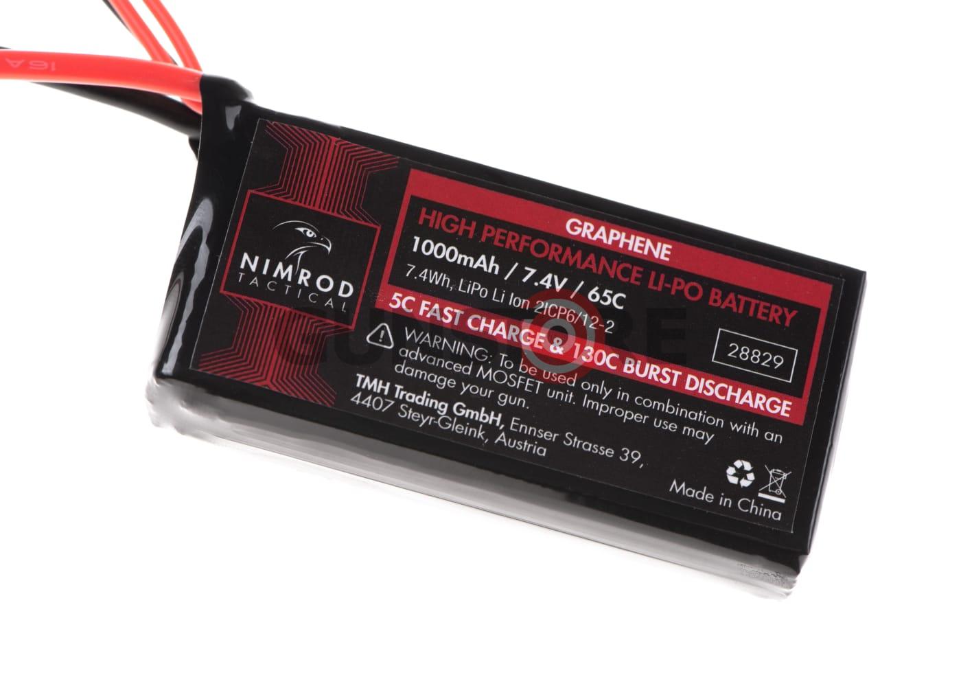 Fotografia: Lipo 7.4V 1000mAh 65C Graphene PEQ Type T-Plug