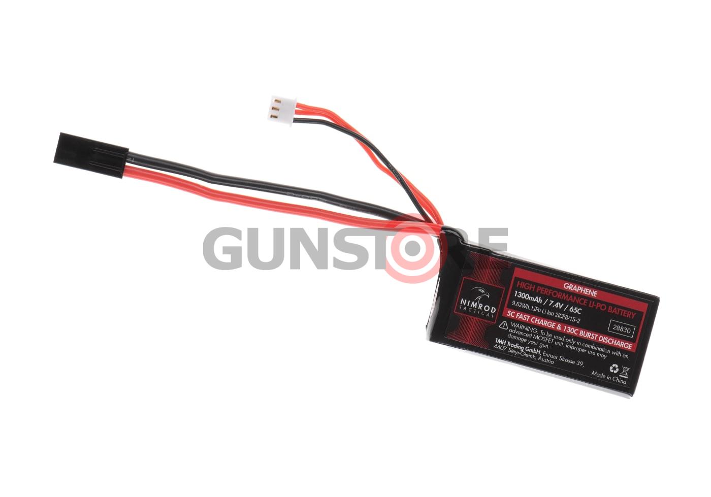 Lipo 7.4V 1300mAh 65C Graphene Mini / PEQ Type
