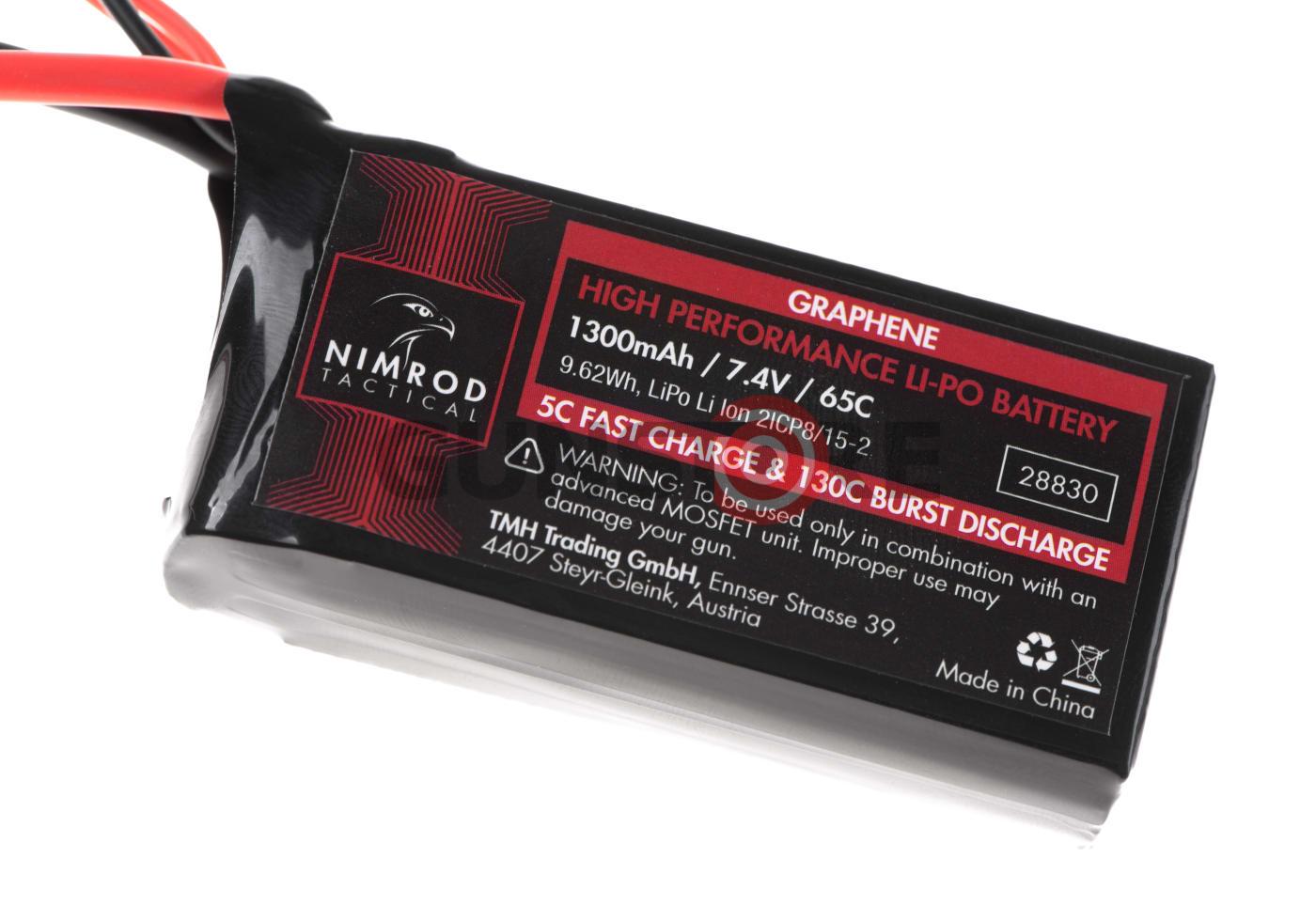 Fotografia: Lipo 7.4V 1300mAh 65C Graphene Mini / PEQ Type