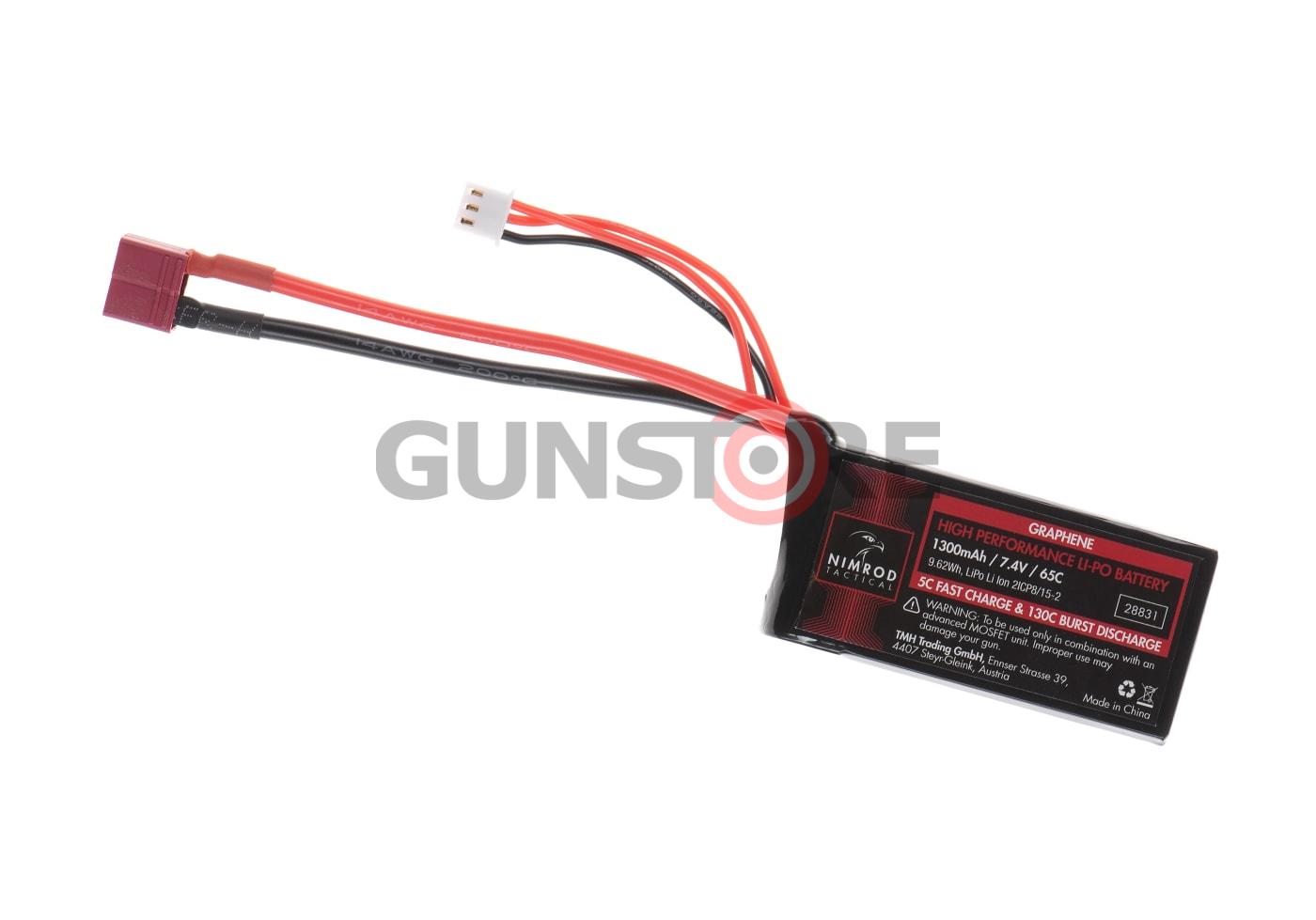 Lipo 7.4V 1300mAh 65C Graphene Mini / PEQ Type T-Plug