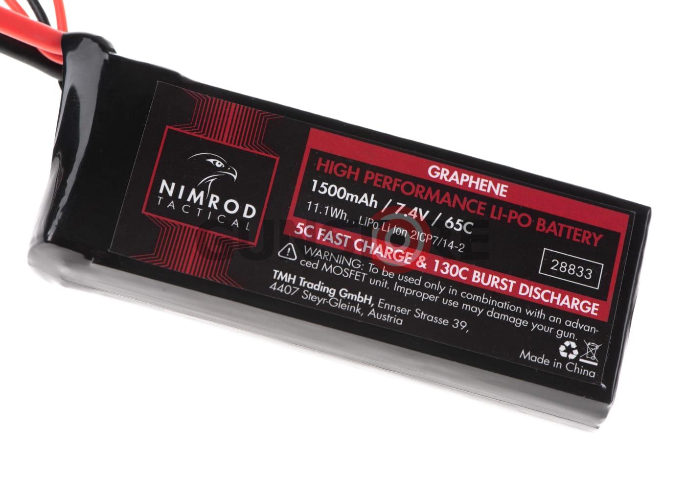 Fotografia: Lipo 7.4V 1500mAh 65C Graphene Mini Type T-Plug