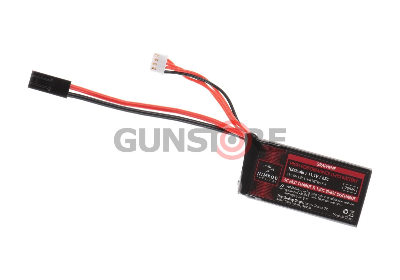 Lipo 11.1V 1000mAh 65C Graphene PEQ Type