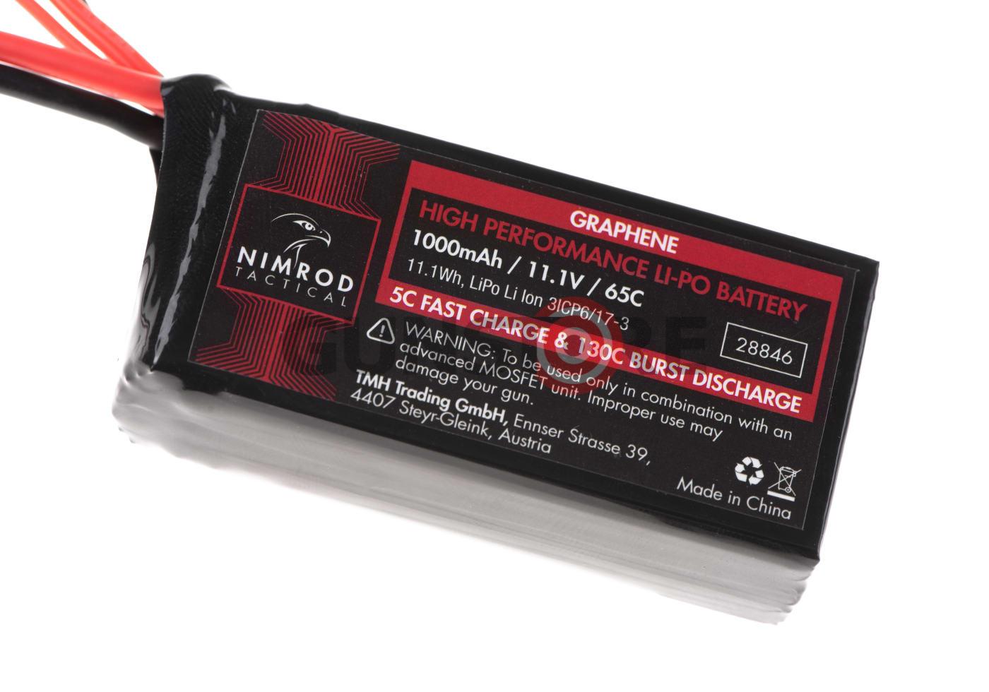 Fotografia: Lipo 11.1V 1000mAh 65C Graphene PEQ Type