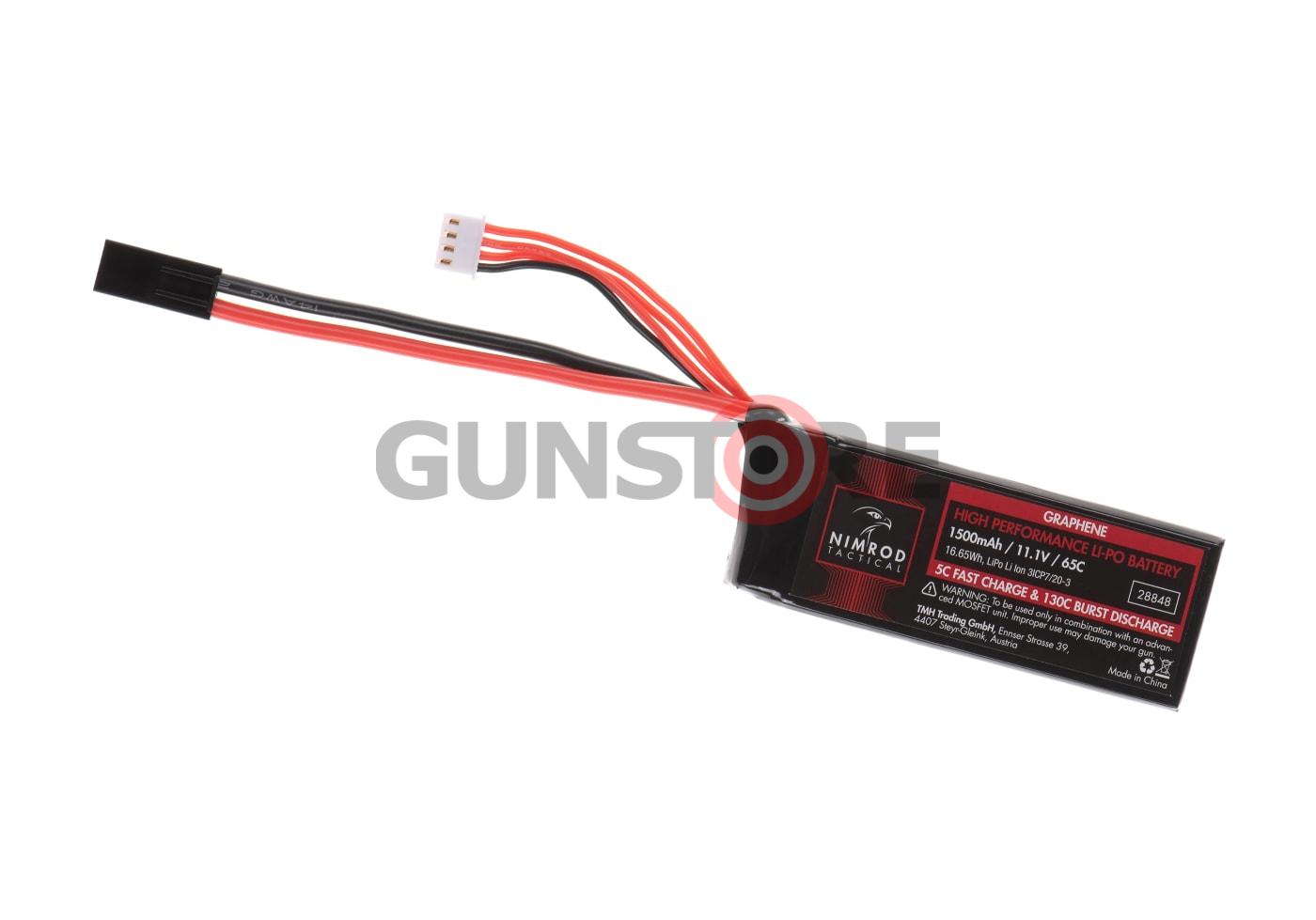 Lipo 11.1V 1500mAh 65C Graphene Mini Type