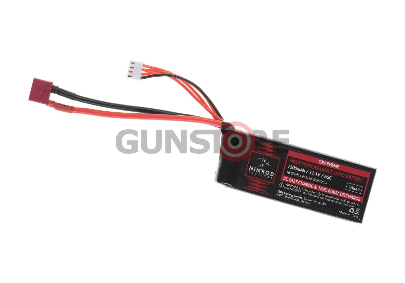 Lipo 11.1V 1500mAh 65C Graphene Mini Type T-Plug