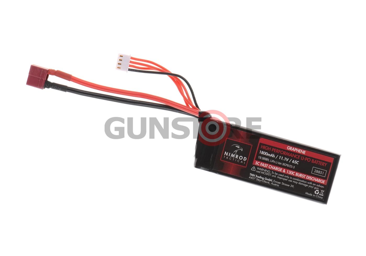 Lipo 11.1V 1800mAh 65C Graphene T-Plug