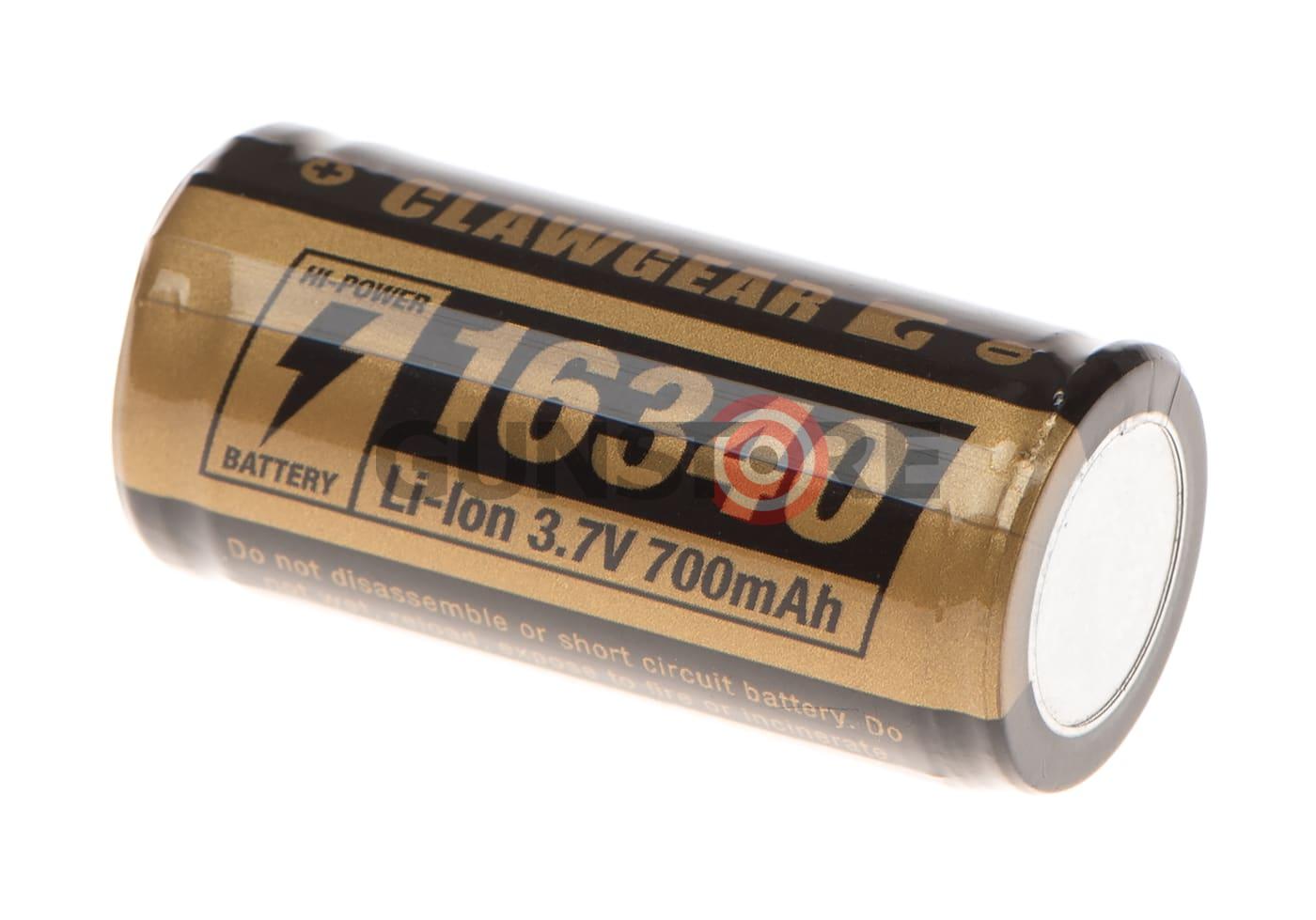 16340 Battery 3.7V 700mAh