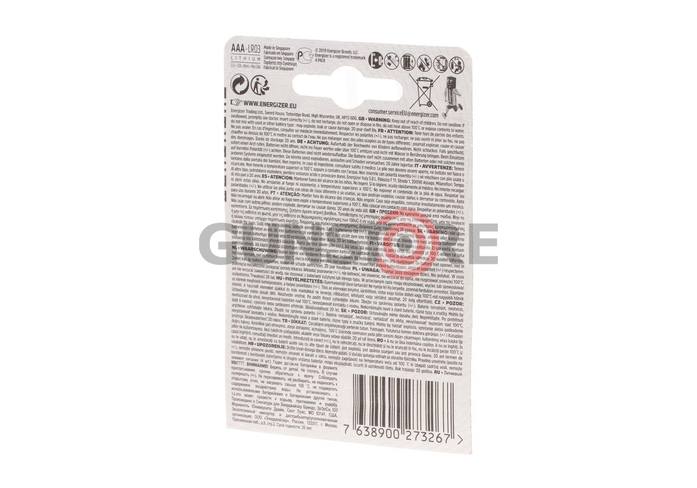 Fotografia: AAA Ultimate Lithium 4pcs