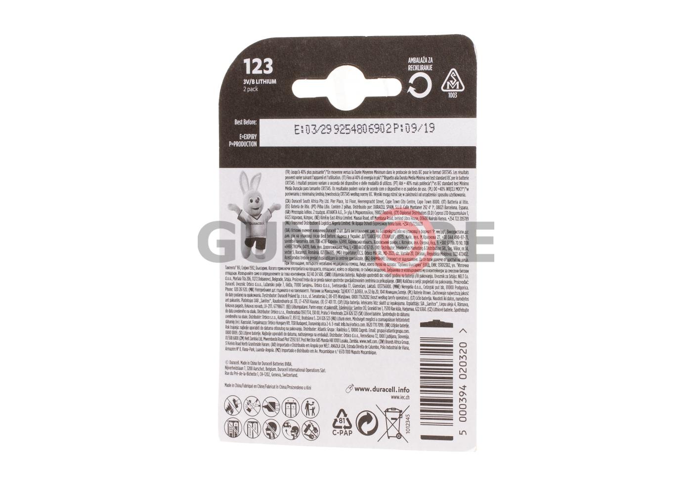 Fotografia: CR123 2pcs