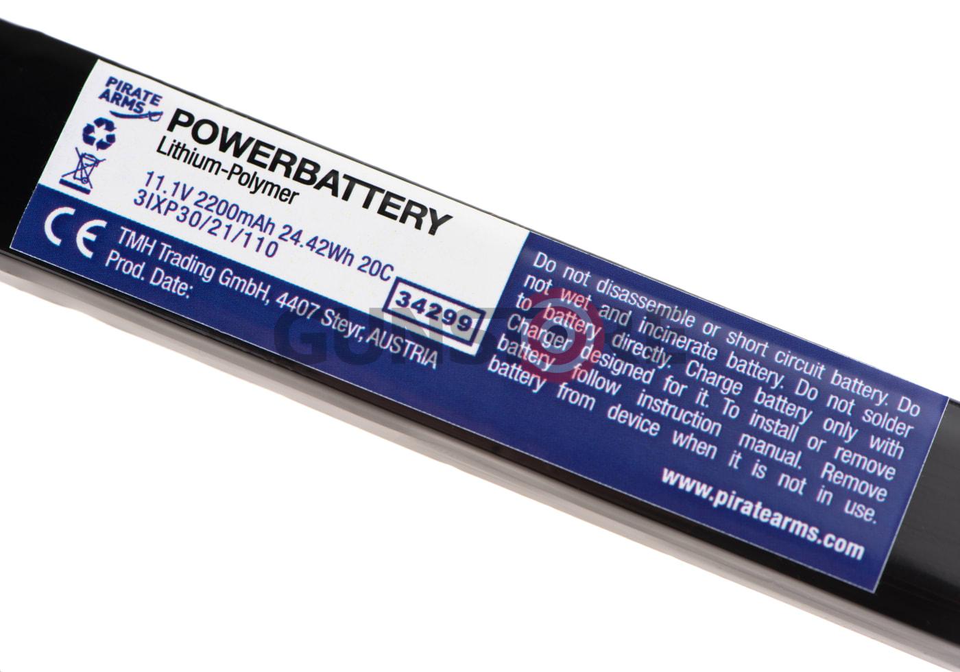 Fotografia: LiPo 11.1V 2200mAh 20C Split Type