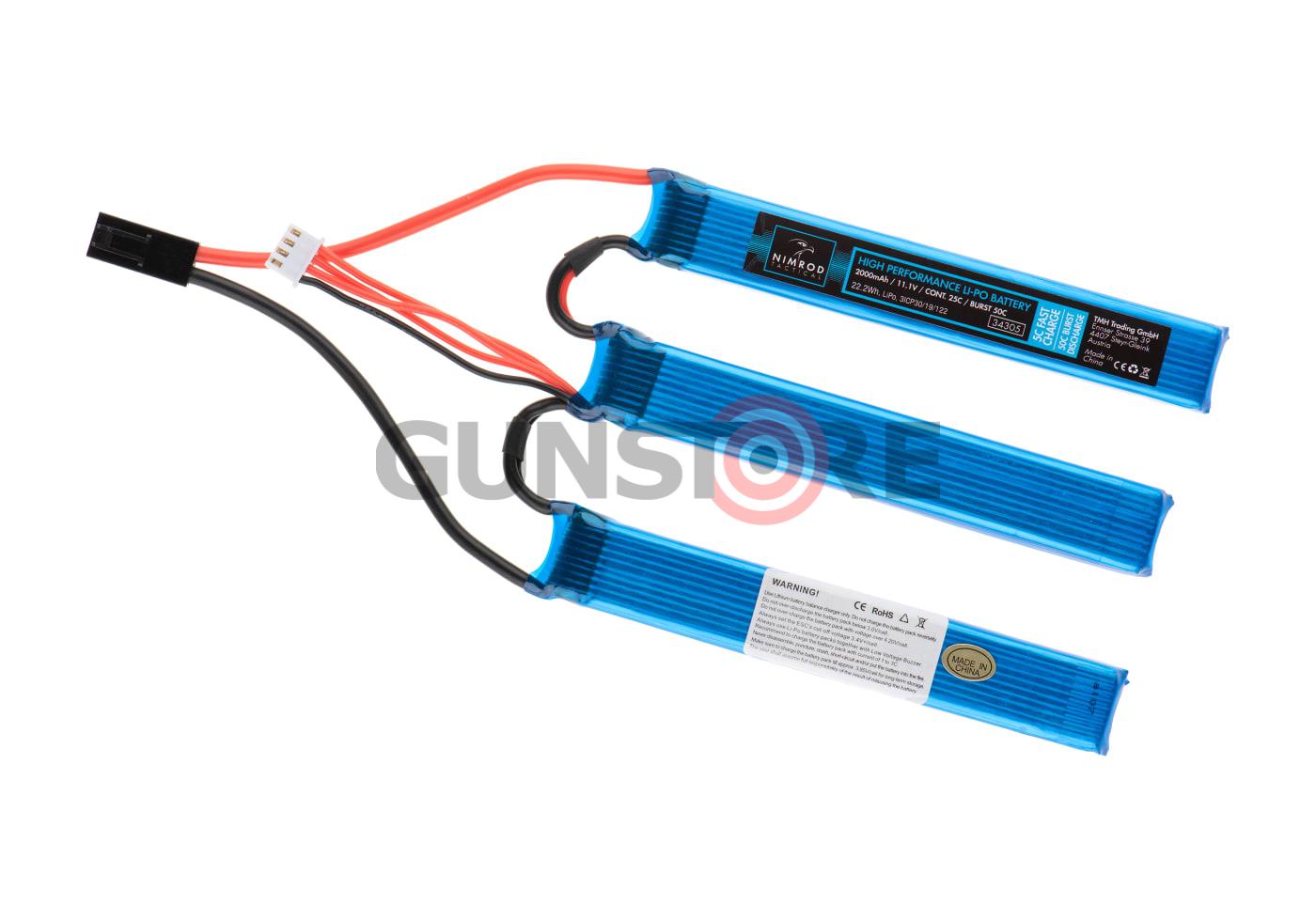 Lipo 11.1V 2000mAh 25C Split Type