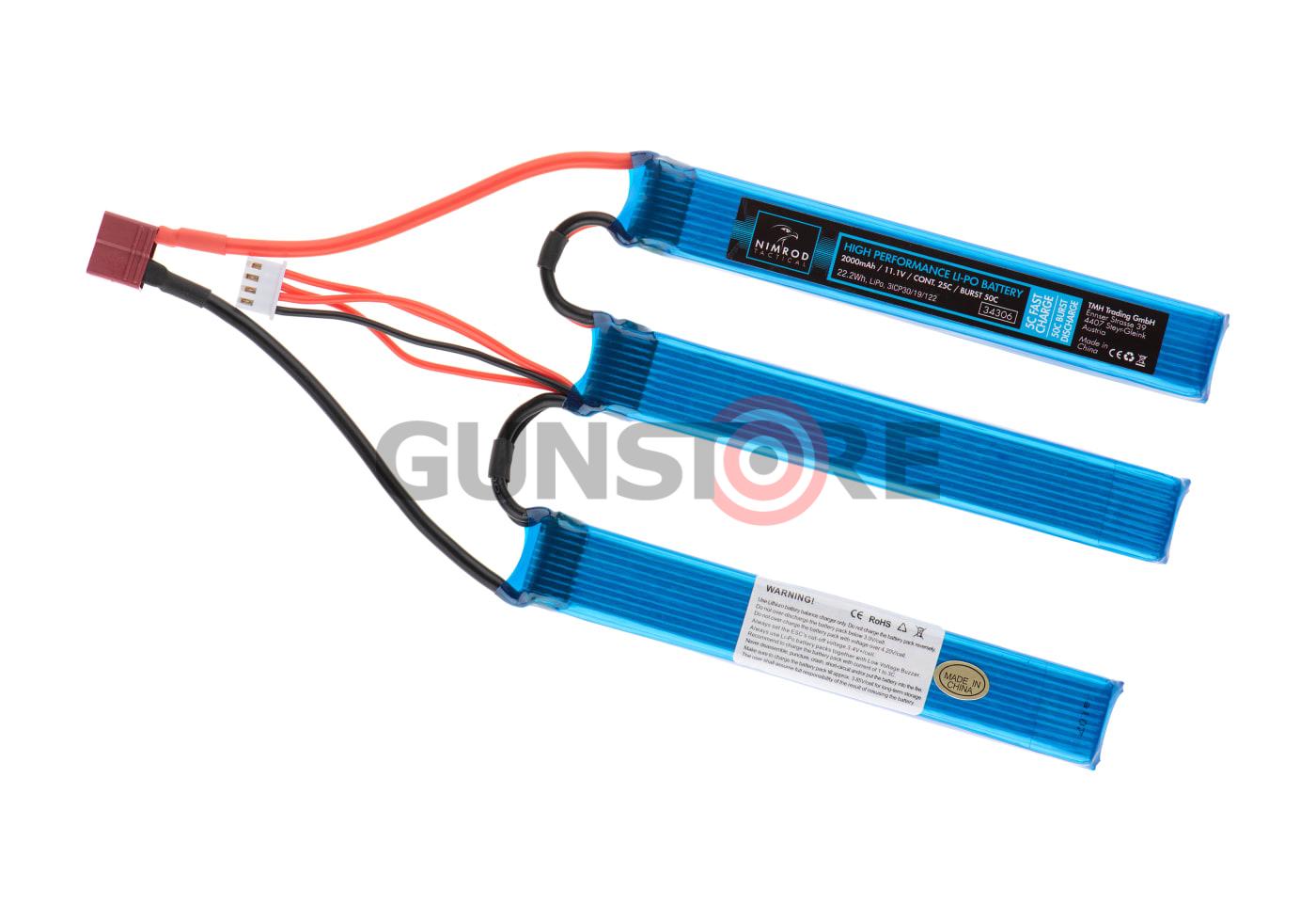 Lipo 11.1V 2000mAh 25C Split Type T-Plug