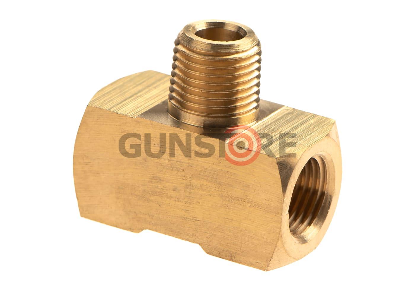 HPA Twin Coupling T Shape - 2x Inner 1/8NPT - Output I