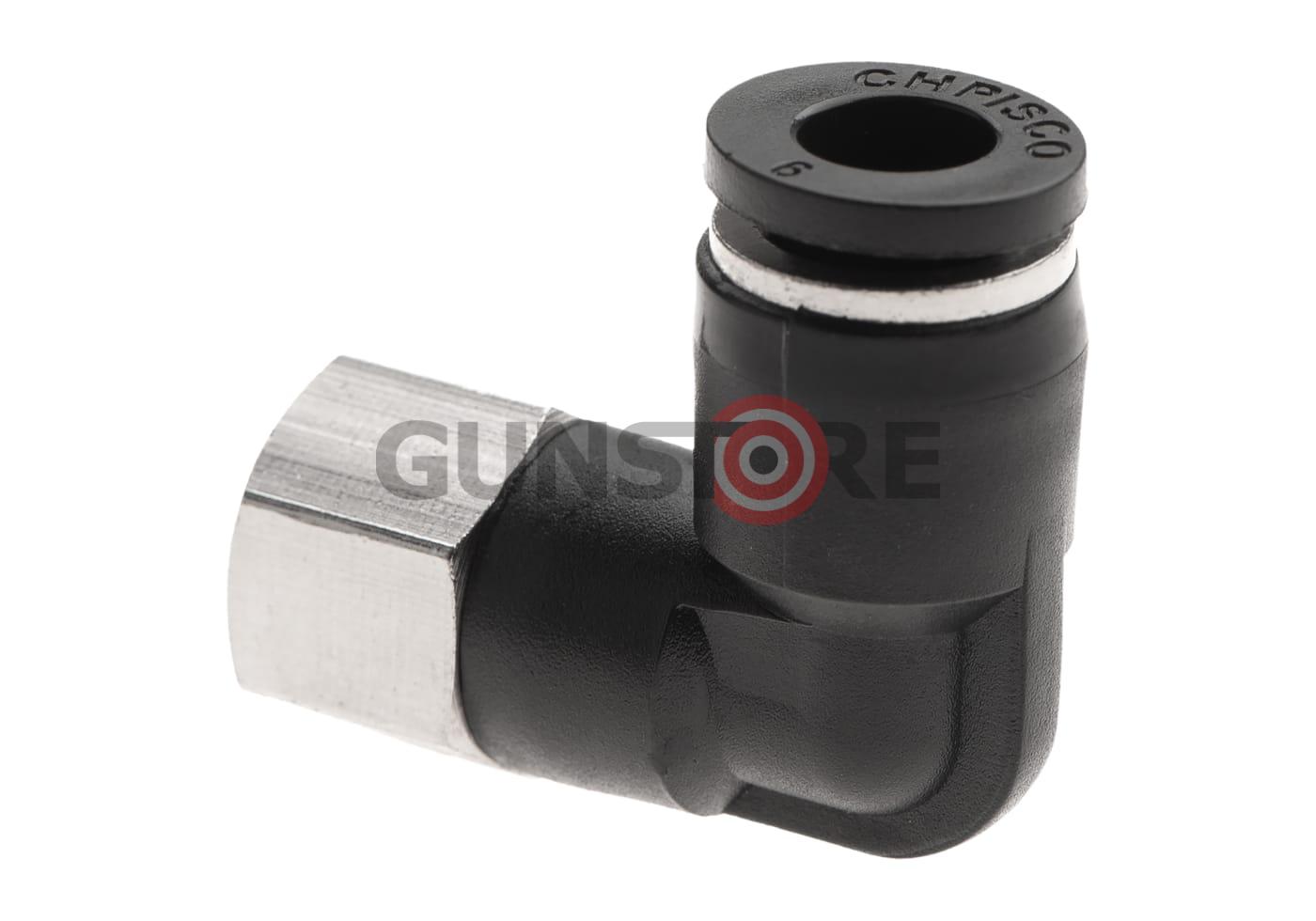 Fotografia: HPA 6mm Hose Coupling 90 Degree - Inner 1/8 NPT