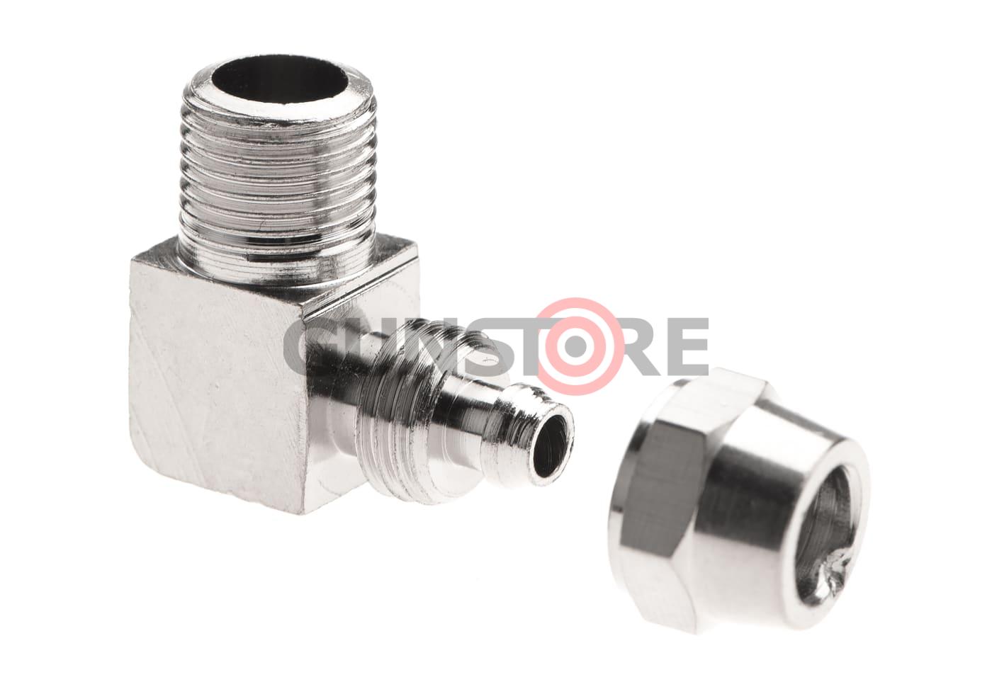 Fotografia: HPA 6mm Hose Coupling with Screwed Catch 90 Degree - Outer 1/8 NPT