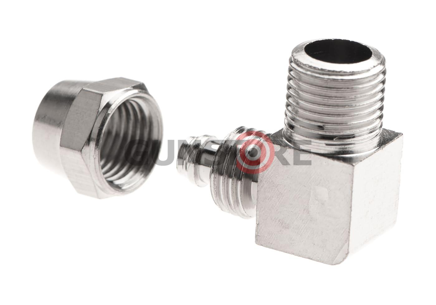Fotografia: HPA 6mm Hose Coupling with Screwed Catch 90 Degree - Outer 1/8 NPT