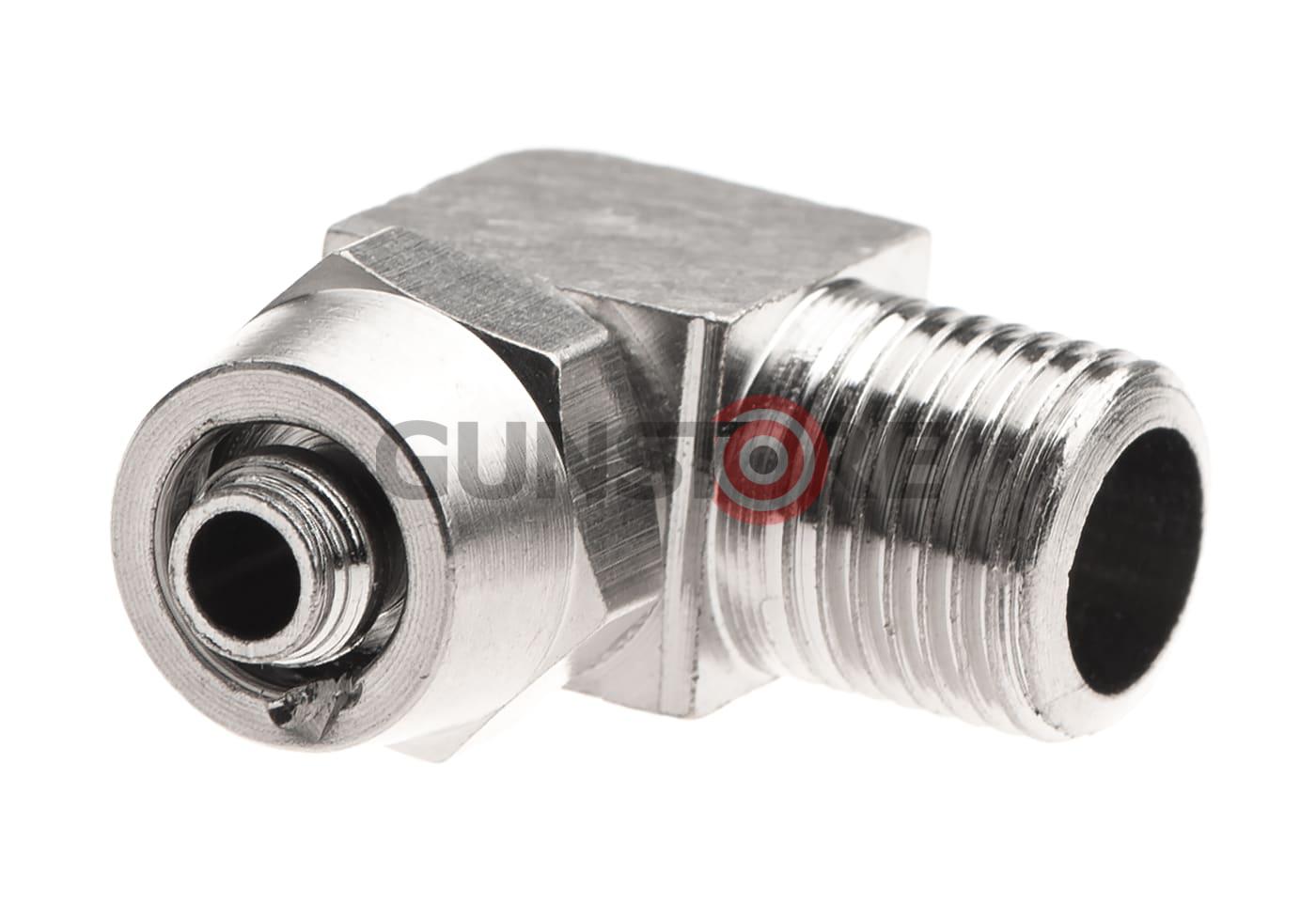 Fotografia: HPA 6mm Hose Coupling with Screwed Catch 90 Degree - Outer 1/8 NPT
