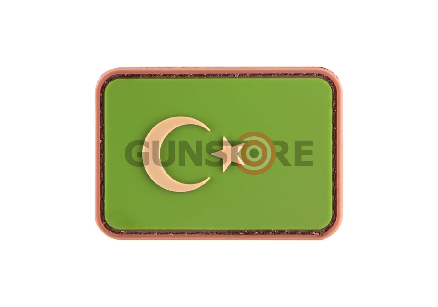 Turkey Flag Rubber Patch Green
