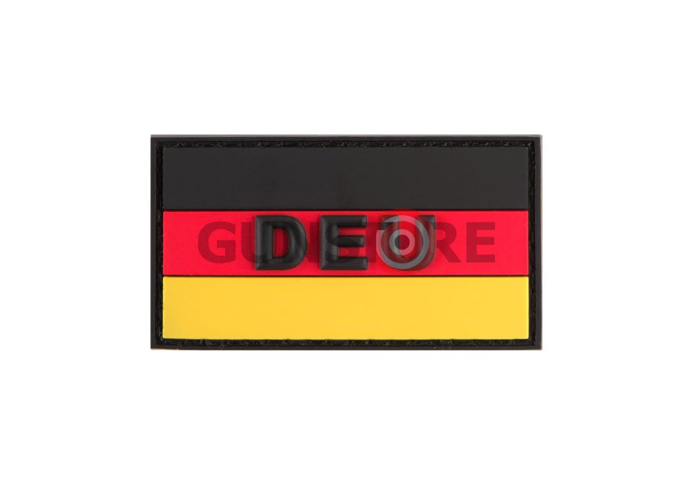 Small German Flag Rubber Patch Multicolor