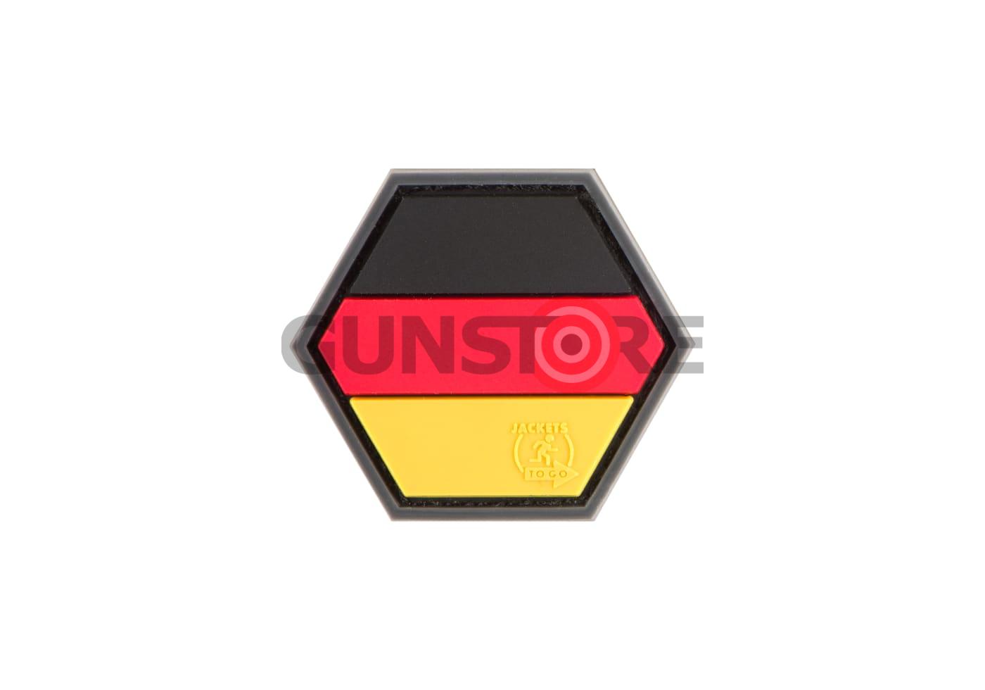 German Flag Hexagon Rubber Patch