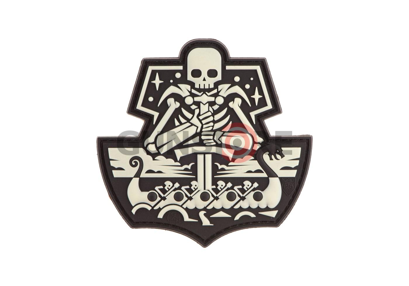Ghost Ship Skull Rubber Patch Glow
