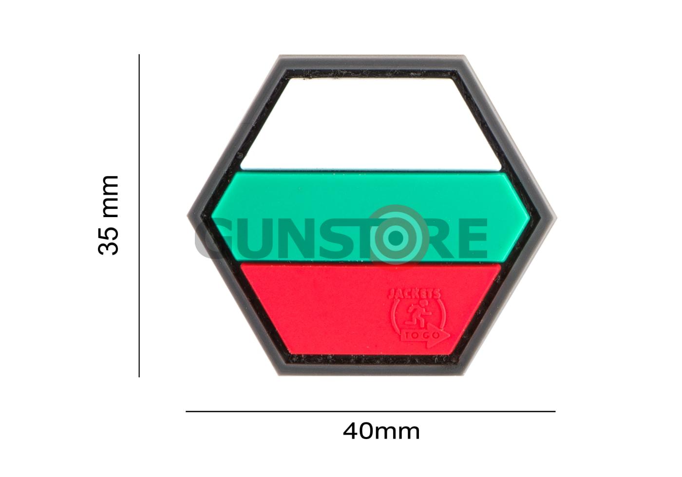 Fotografia: Hexagon Bulgarian Flag Rubber Patch
