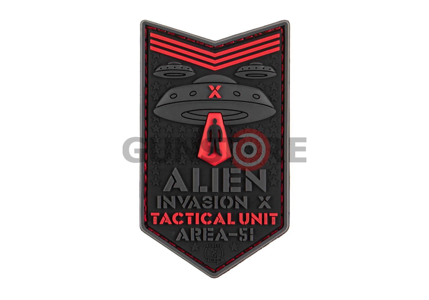 Alien Invasion X-Files Patch Red