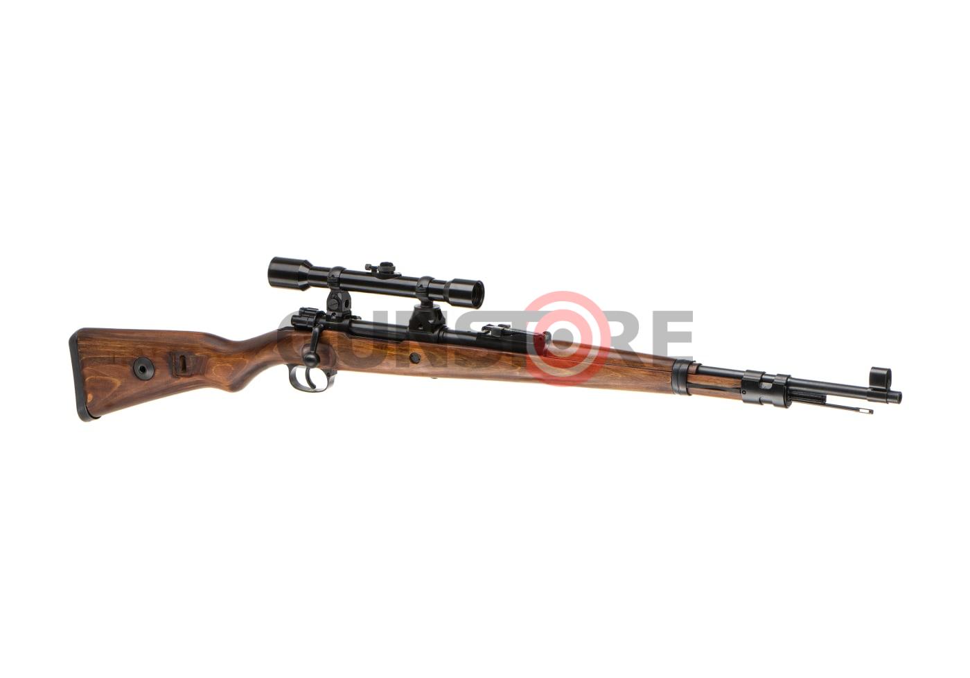 Kar 98 Bolt Action Sniper Rifle Steel Version with Scope and Mount