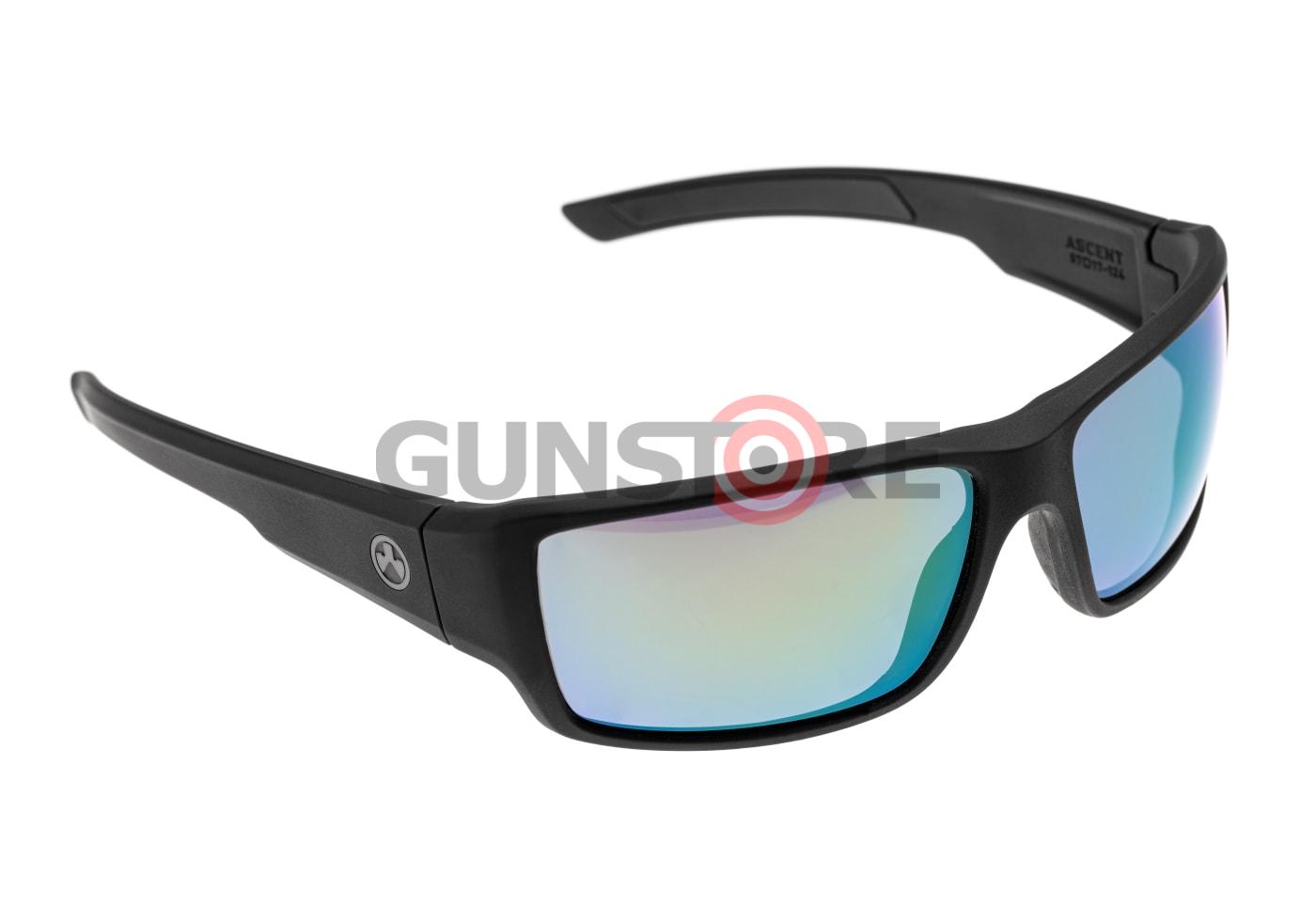 Ascent - Polarized - Black Frame / High Contrast Violet Lens / Green Mirror