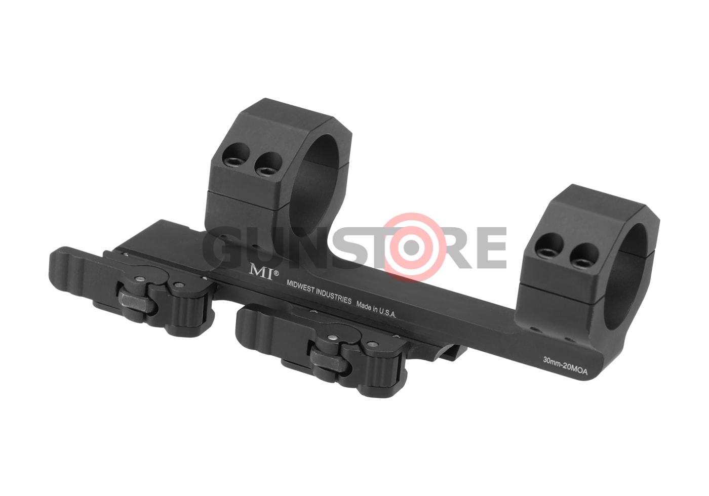 30mm QD 1.4" Offset Scope Mount - 20 MOA