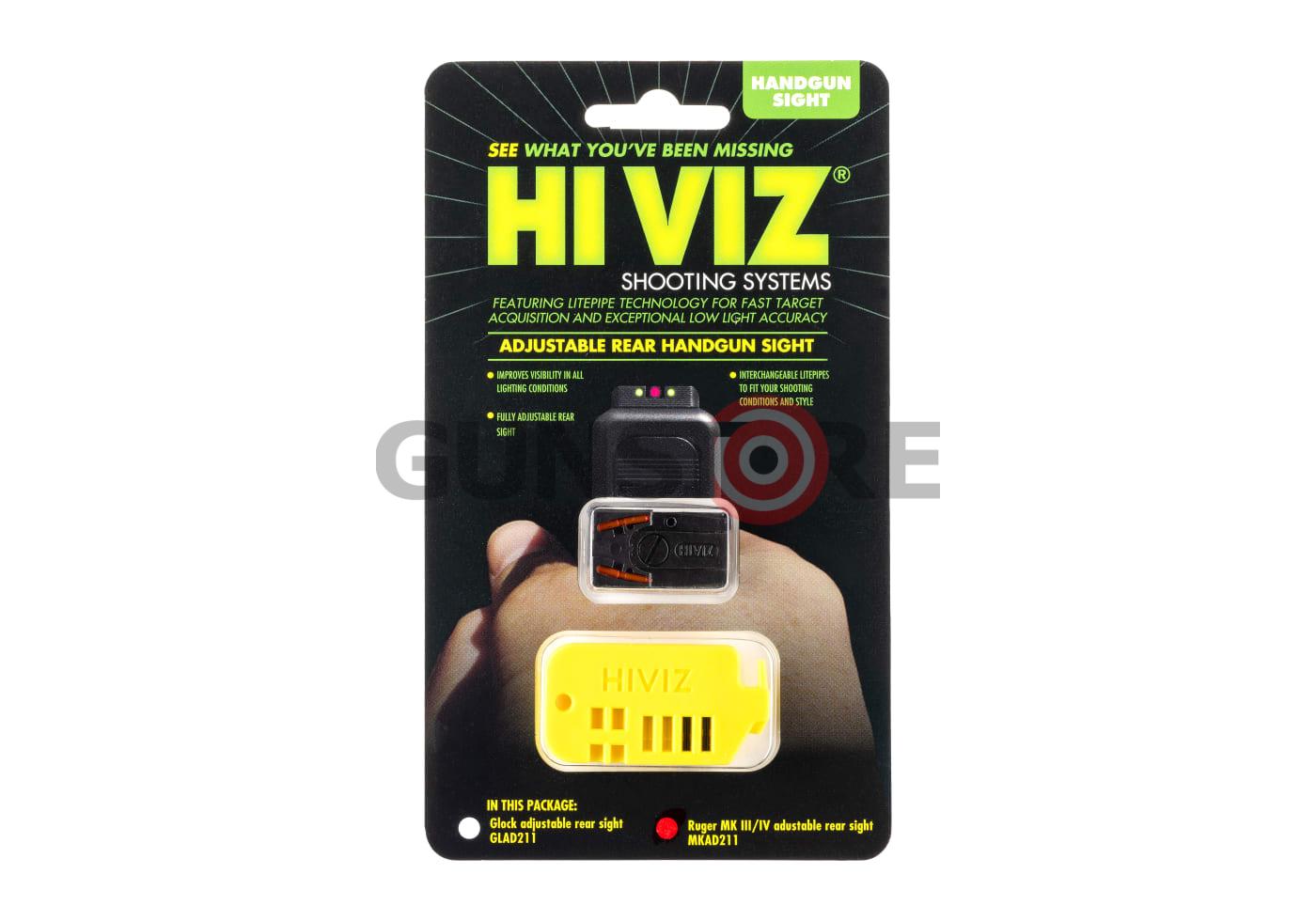 Target Adjustable Rear Sight for Ruger MK I/II/III/IV