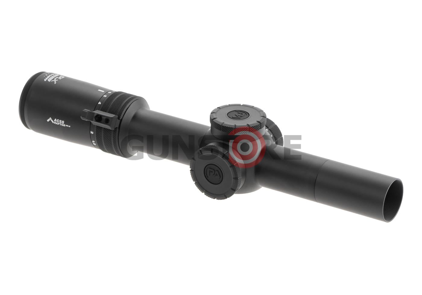 Fotografia: PLxC 1-8X24 FFP ACSS Raptor M8 Meters Reticle 5.56/.308
