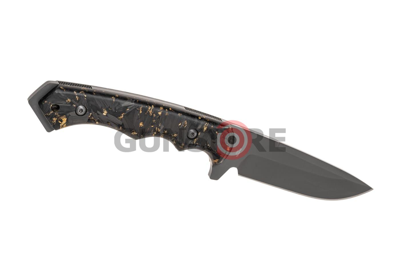 D2 Fixed Blade Gold Flecks Handle