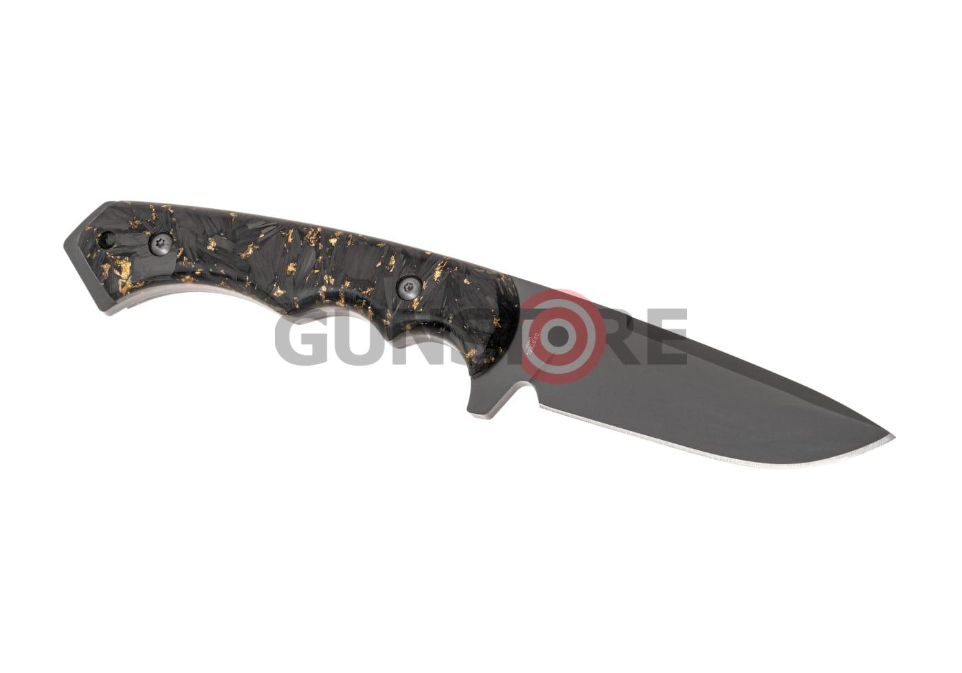 Fotografia: D2 Fixed Blade Gold Flecks Handle
