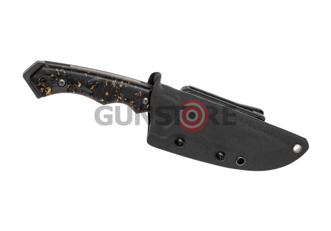 Fotografia: D2 Fixed Blade Gold Flecks Handle