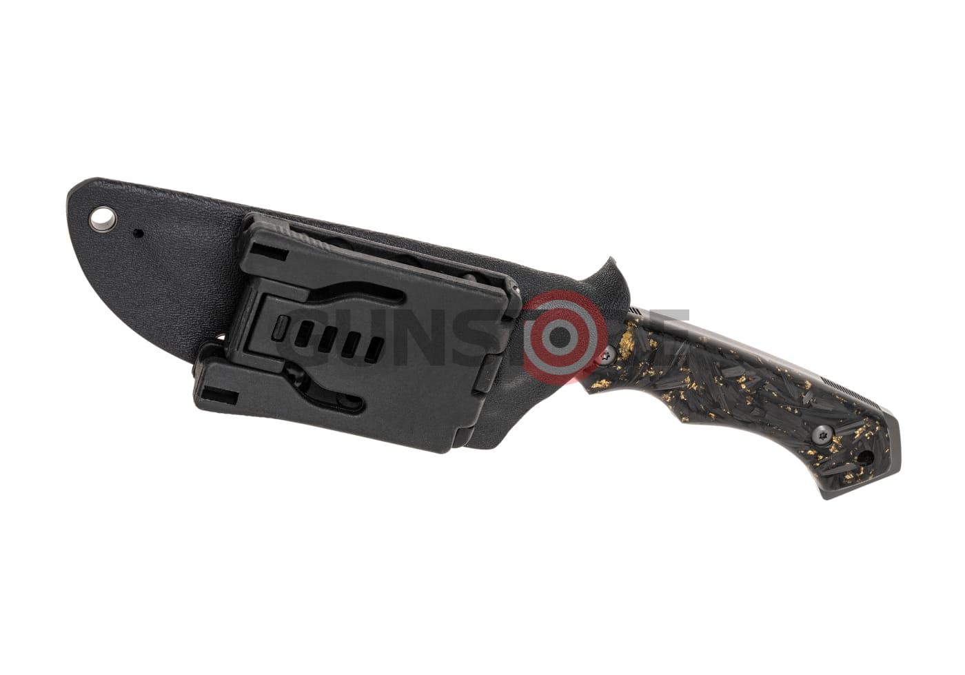 Fotografia: D2 Fixed Blade Gold Flecks Handle