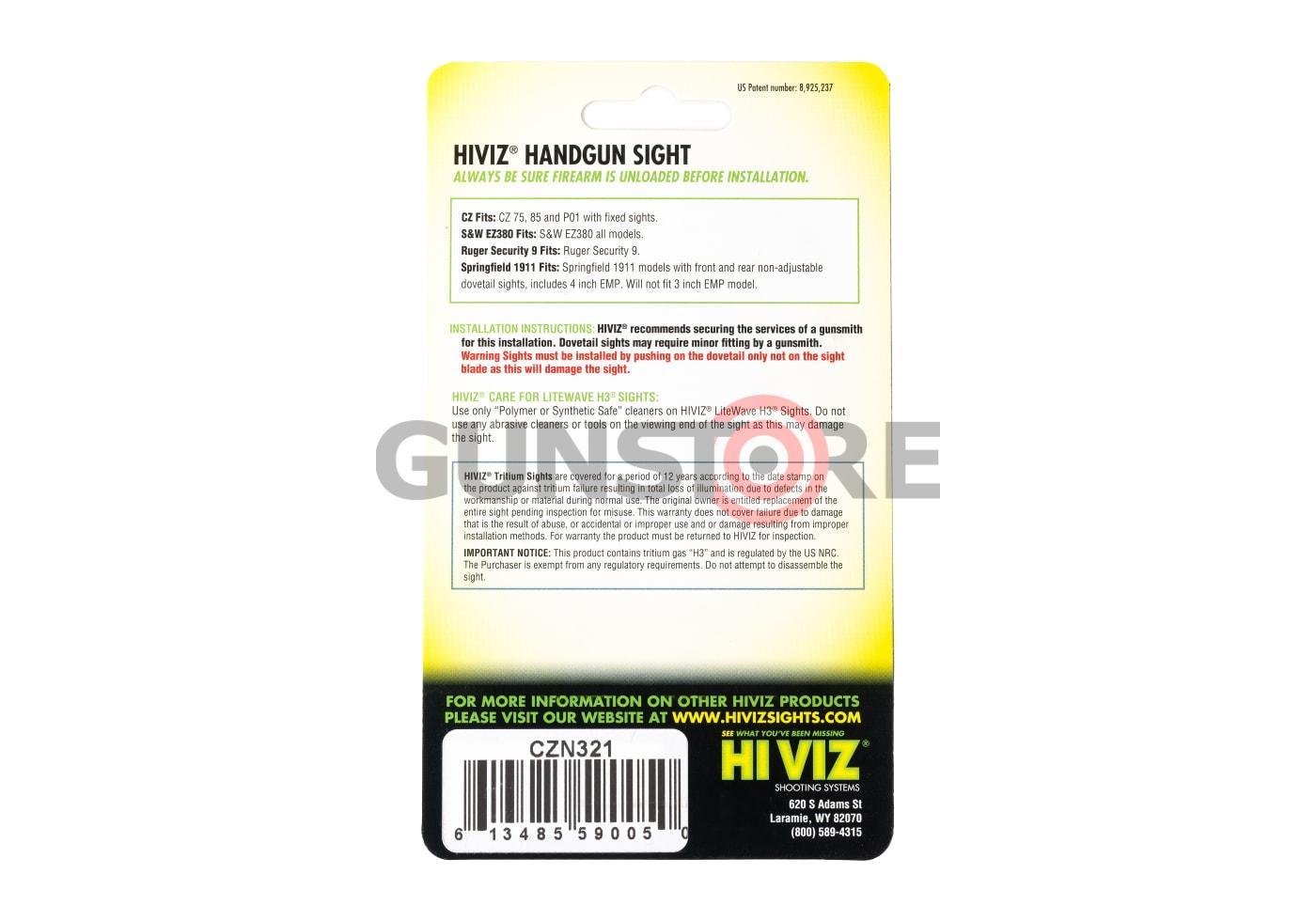 Fotografia: Litewave H3 Tritium/Litepipe Sight Set for CZ 75/P01 CZN321